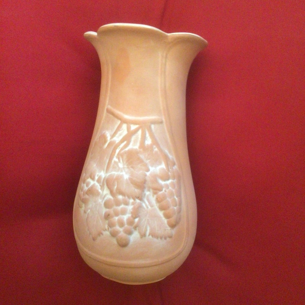 Terracotta Vase with White Glazed Interior